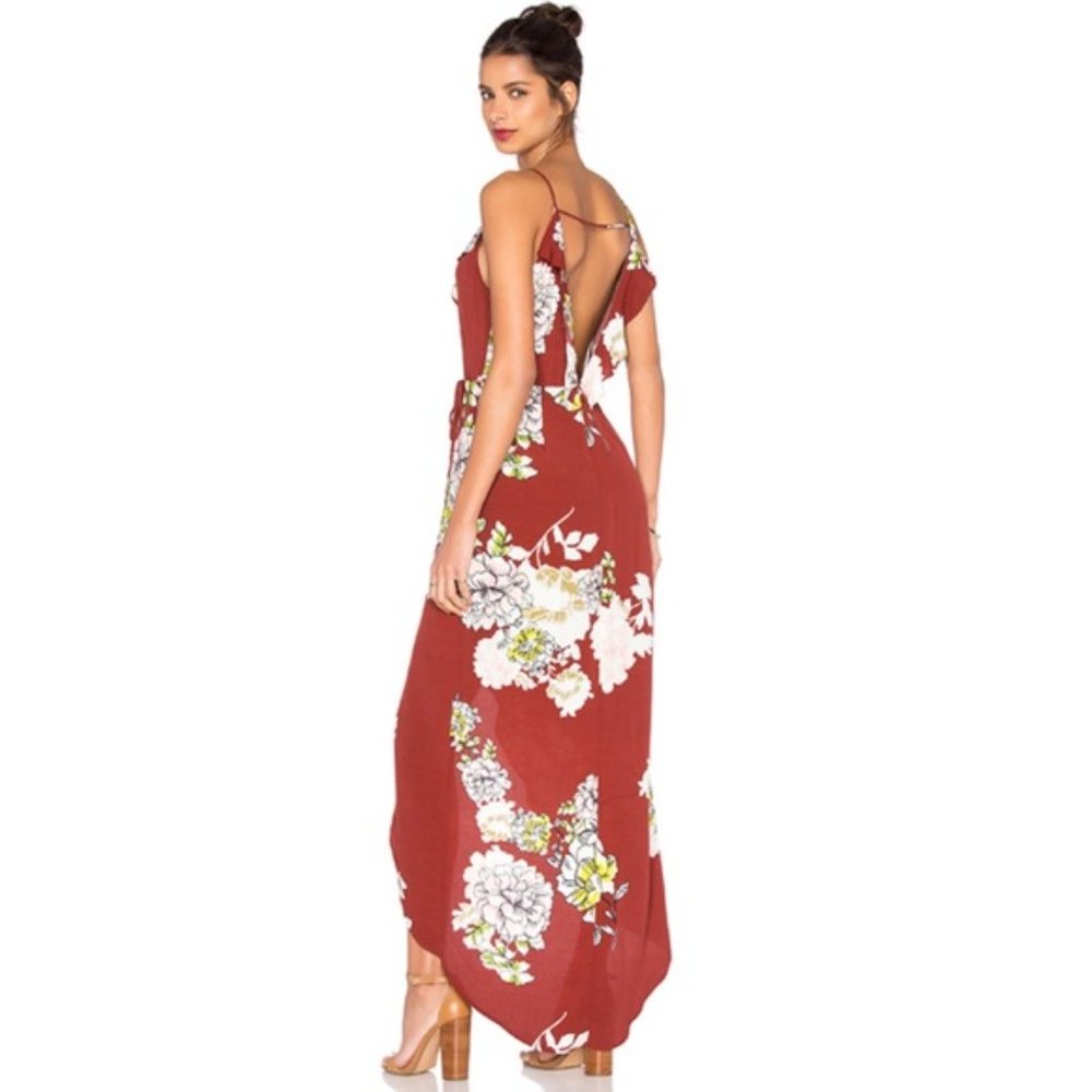 ASTR The Label Floral Lucia Rust Dress. Size XS